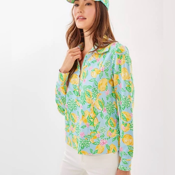 NWT Lilly Pulitzer Set in Bluette Make Lemonade size Large - Picture 2 of 11